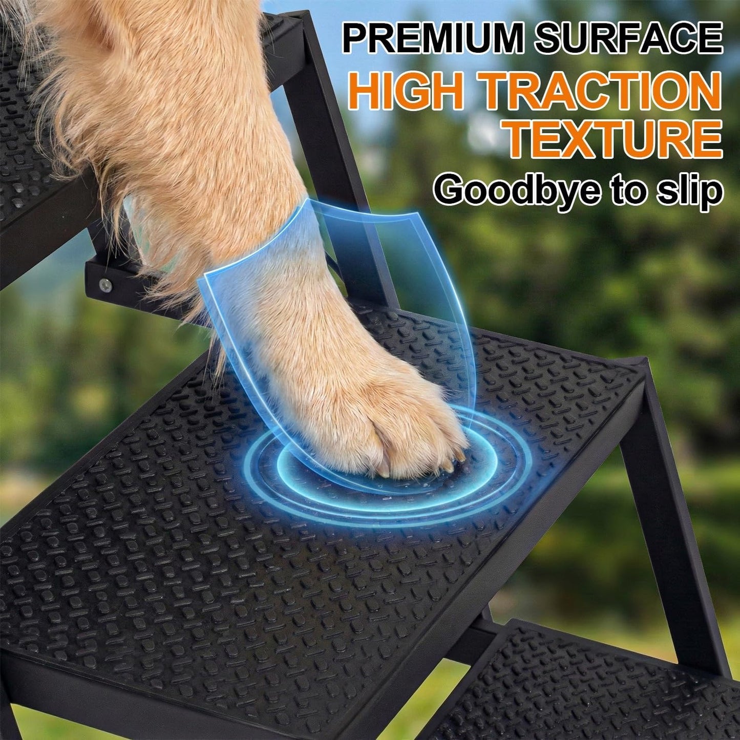 Dog Ramp for Car 71" X 17.6" Extra Long Folding Aluminum Pet Ramp for Large Dogs up to 250 LBS, Portable Waterproof Dog Ramps for SUV Truck Cars