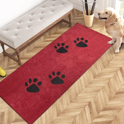PURRUGS Dirt Trapping Door Mat 20" x 31.5", Non-Skid/Slip Machine Washable Microfiber Entrance Rug, Shoes Scraper, Dog Doormat, Super Absorbent Floor Mat for Muddy Wet Shoes and Paws, Grey