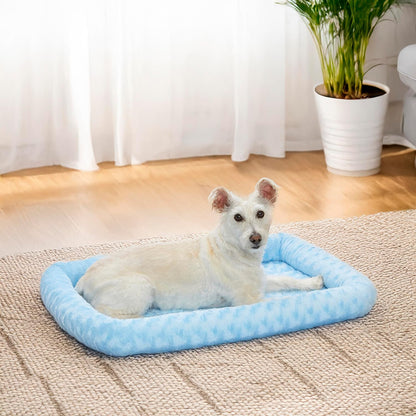 MidWest Homes for Pets QuietTime Dog Bed - White Fleece Bolster, Ultra-Soft and Machine Washable, Fits 24-Inch Crates and Carriers, for Small Breed Dogs