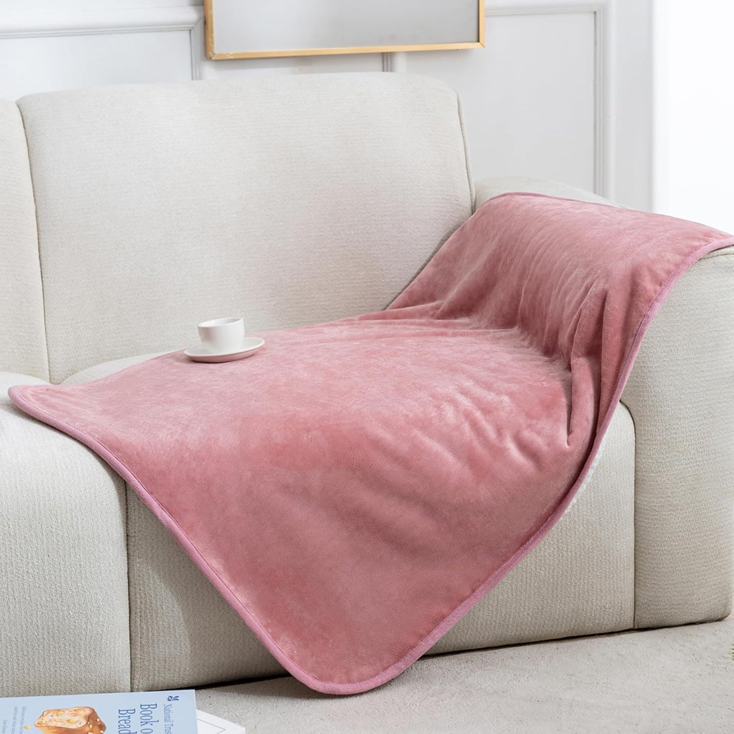 gogobunny Waterproof Blanket for Bed Couch Sofa, Liquid Pee and Fur Proof Pet Blanket for Dog Puppy Cat, Reversible Sherpa Fleece Throw Blanket Furniture Cover Protector (Grey, 50x60 inches)