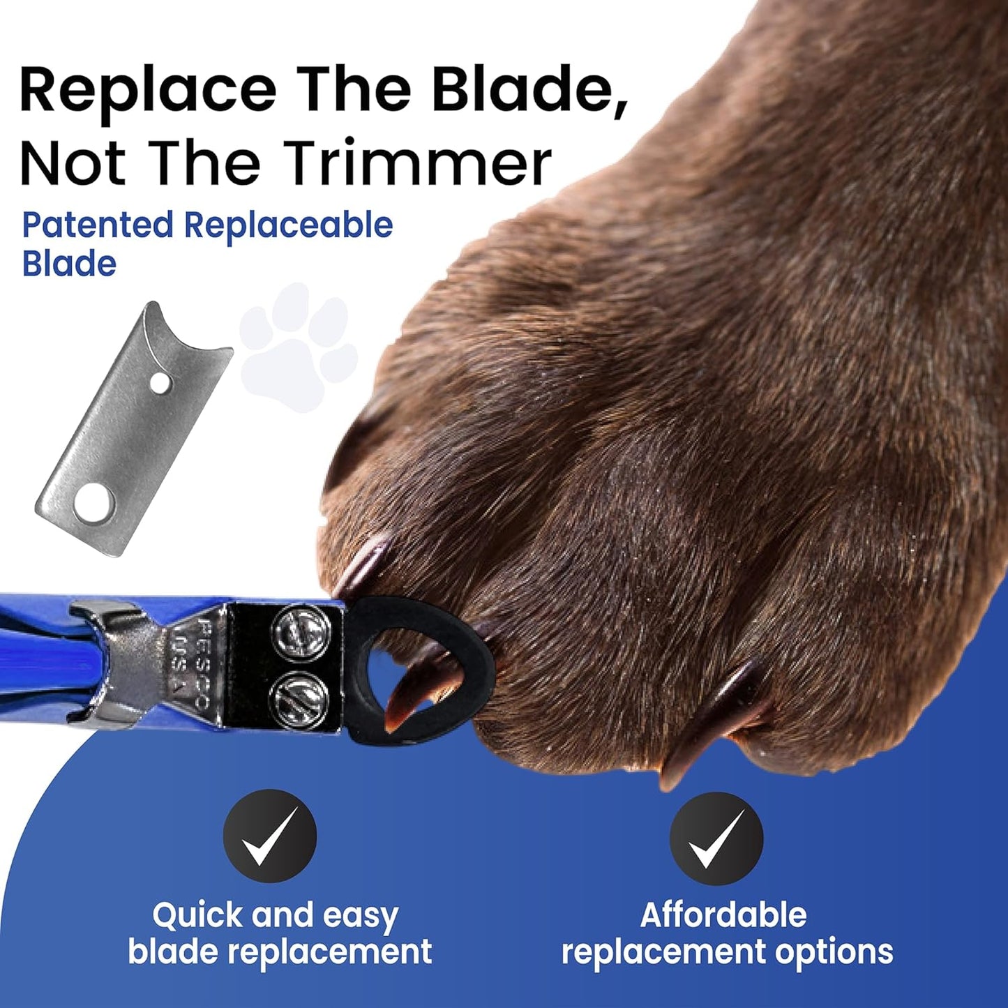 Resco Original Deluxe Dog Nail Clippers - Professional USA-Made Guillotine Trimmer - Heavy Duty Steel for Large Dogs - Yellow