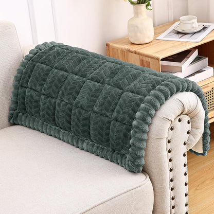 Smiry Non Slip Couch Covers for Dogs, Fuzzy Pet Couch Covers for 2-3 Cushion Sofa Pet Friendly, Soft Sofa Slipcovers Cushion Furniture Protector Washable (Beige, 27.6" x 59")