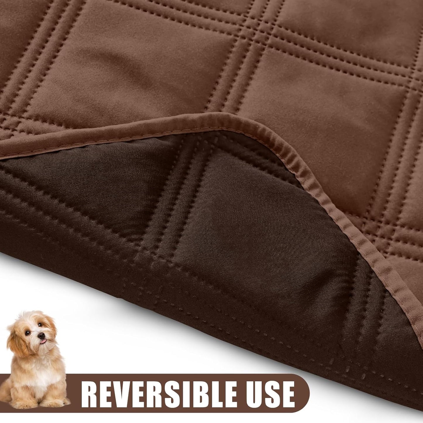 Smiry Waterproof Dog Bed Cover Blanket 30x70, Soft Reversible Pet Blanket, Washable Leakproof Cats Dogs Couch Cover for Sofa, Couch, Furniture, Grey/Dark Grey