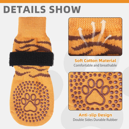KOOLTAIL Dog Socks Shoes for Hot Pavement to Prevent Licking Paws, Winter Dog Boots&Paw Protector for Hardwood Floors Anti Slip,Traction Control Grip Booties for Small Medium Large Senior Dogs,Black M