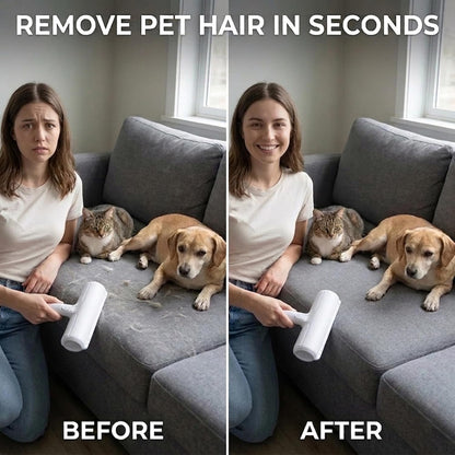 Reusable Pet Hair Remover Roller for Dog & Cat Hair Self Cleaning Lint Roller for Furniture, Couch, Carpet,Rugs,Bedding & Car