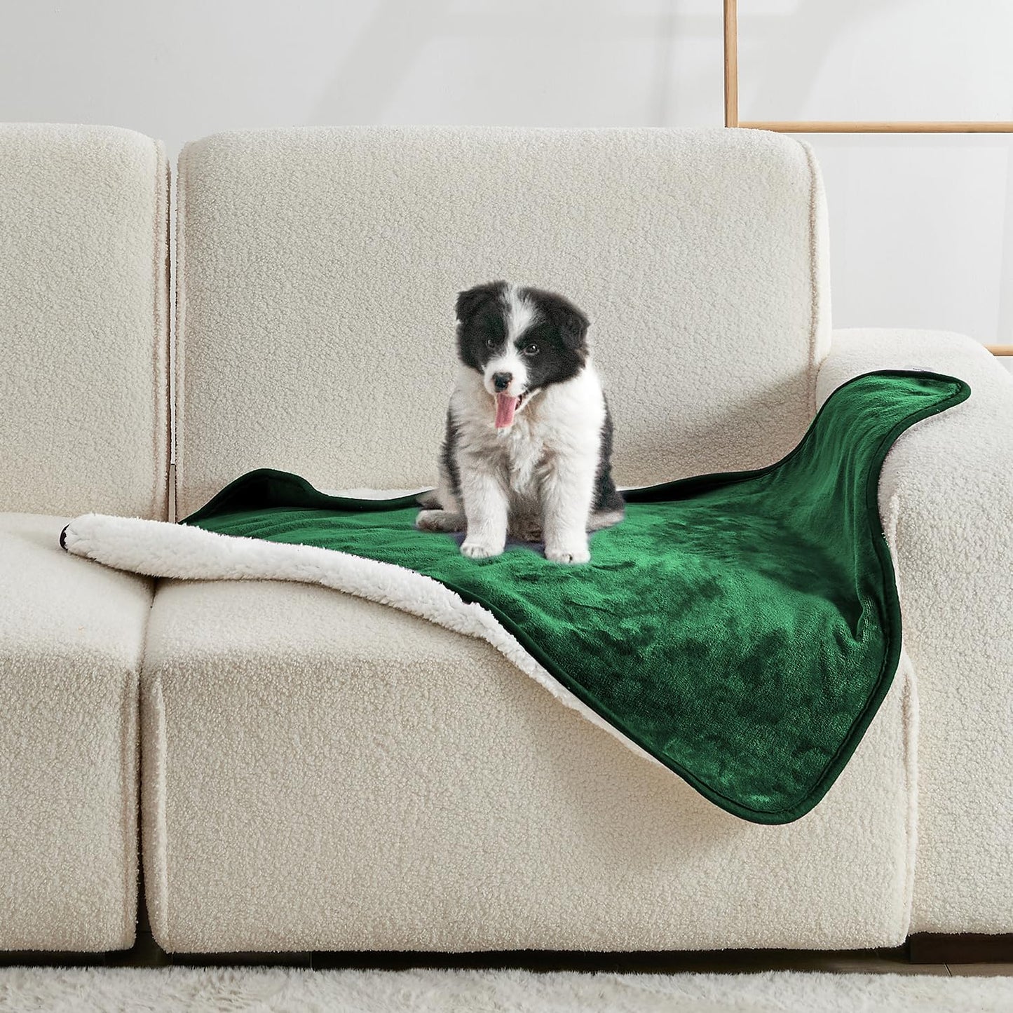 Waterproof Blanket for Bed Couch Sofa, Soft Liquid Pee Proof Pet Blanket for Dog Puppy Cat, Reversible Sherpa Fleece Furniture Protector (Dark Purple, 50x60 inches)