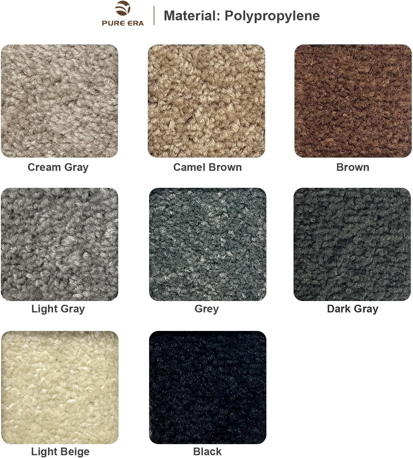 PURE ERA Carpet Stair Treads Ultra Plush 9.5" X 30"Soft Bullnose Indoor Stair Protectors Pet-Friendly Non-Slip Skid Resistant Tape Free Washable Reusable(14 Pieces, Cream Gray)