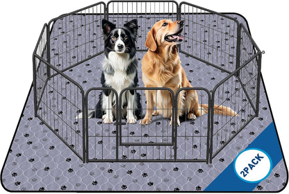 Fostanfly Washable Pee Pads for Dogs, 2 Pack Large 36"x41" Ultra-Absorbent and Leak-Proof Non-Slip Reusable Potty Training Pads for Dogs, Cats, Puppy, Potty Training of Add 8 Lanyards