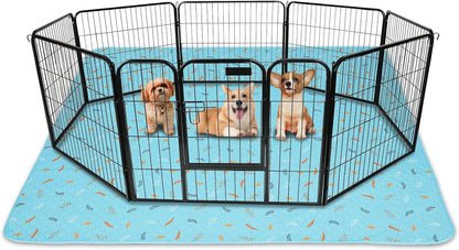 Sunheir Washable Pee Pads for Dogs Large 48" x 48" 2-Pack Reusable Puppy Pads Pet Training Pads, Absorb Dog Mats, Whelping Pad, Non-Slip Protects Against Urine Leakage (Leaves - Deep Grey, 48x48)