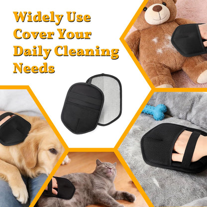 Pet Hair Removal Gloves, Reusable Electrostatic Grooming Mitt for Dogs & Cats, Effective Fur Remover for Furniture, Carpet, Clothing, Car Seats,1 Pack