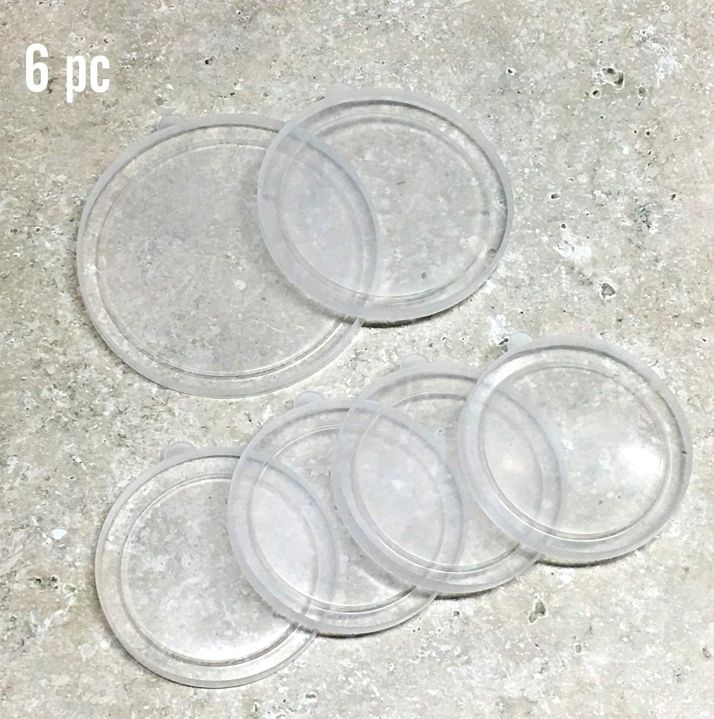 ALAZCO 6pc BPA-Free Can Covers - Large Medium & Small Plastic Tight Seal Lids For Canned Goods or Pet Dog Cat Food Saver Reusable