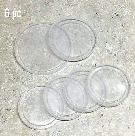 ALAZCO 6pc BPA-Free Can Covers - Large Medium & Small Plastic Tight Seal Lids For Canned Goods or Pet Dog Cat Food Saver Reusable