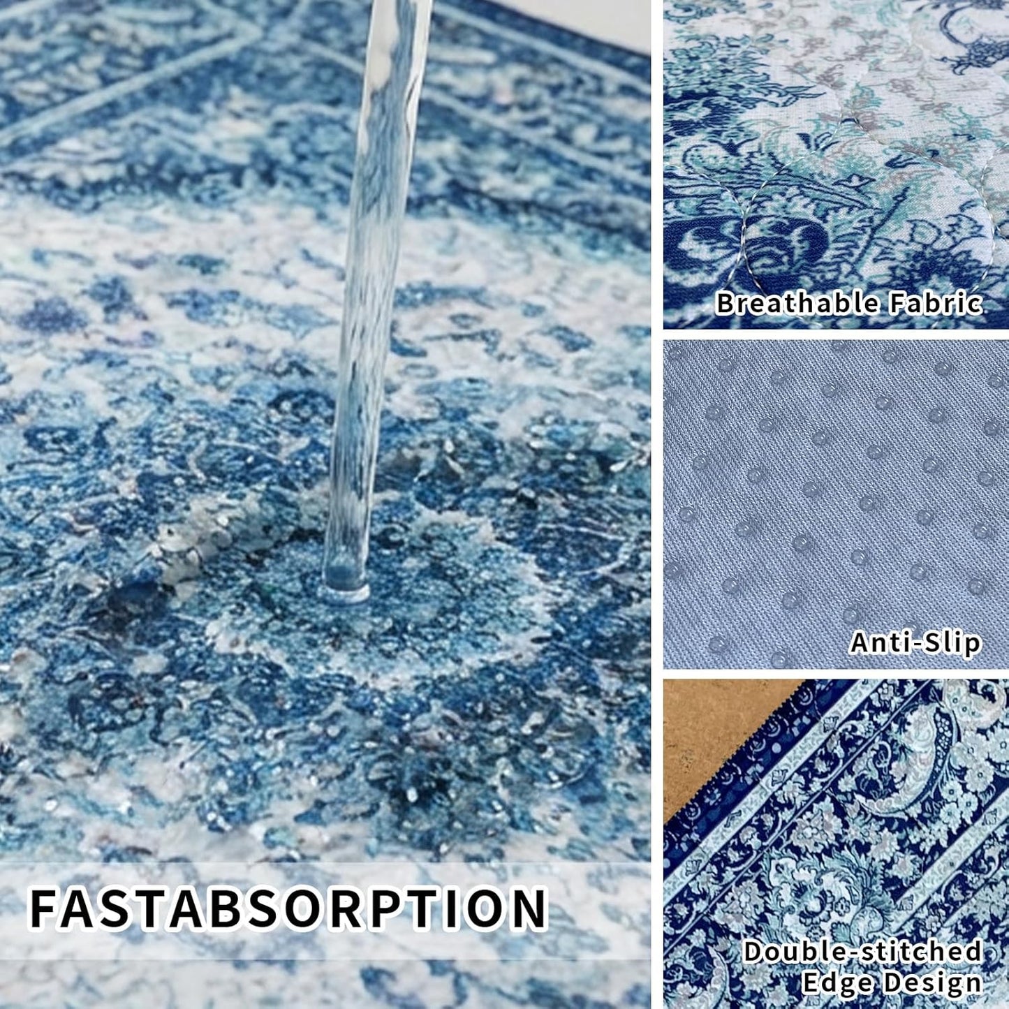 Washable Pee Pads for Dogs, Reusable Puppy Potty Training Pads, Ultra-Absorbent Thick Waterproof Leak-Proof Non-Slip Pads & Mat for Crate, Playpen, Floor, Whelping & Housebreaking , 2 Pack 18"x24"