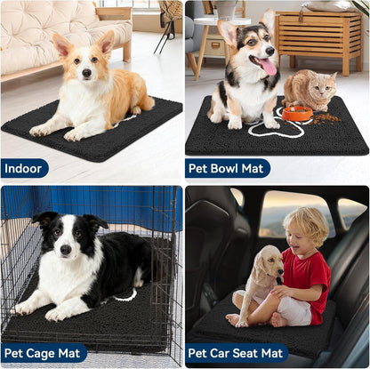 Bcoimo Super Absorbent Dog Door Mat, 30"*20" Anti Slip Mat for Muddy Paws, Pet Rugs for Dirty Paws Washable that Absorbs Moisture and Dirt, for Dog Cage and Pet Resting Carpet