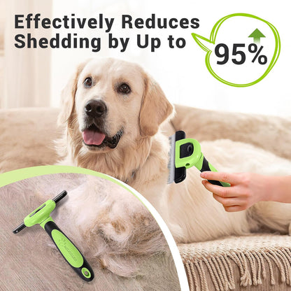 MIU COLOR Pet Grooming Brush, Deshedding Tool for Dogs & Cats, Effectively Reduces Shedding by up to 95% for Short Medium and Long Pet Hair