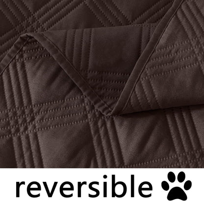 hyha Waterproof Dog Bed Blanket, Soft Pet Blankets, Waterproof Couch Cover for Dogs, Reversible Sofa Covers Washable for Furniture (30x70 Inch, Grey/Dark Grey)