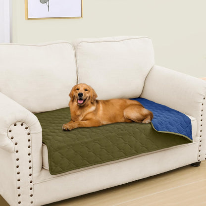 Smiry Waterproof Dog Bed Cover Blanket 30x70, Soft Reversible Pet Blanket, Washable Leakproof Cats Dogs Couch Cover for Sofa, Couch, Furniture, Grey/Dark Grey