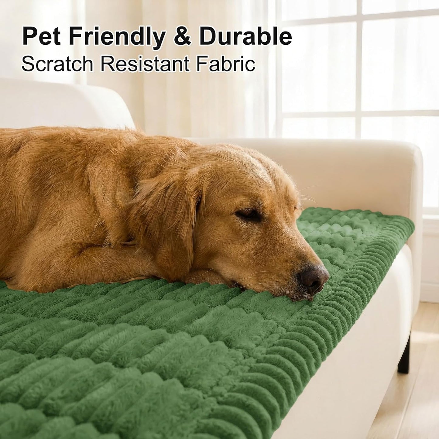 Smiry Couch Cover for Dogs, Non Slip Washable Sofa Protector for Pets, Soft Furniture Cover for Leather & Fabric Couches, Cozy Protect Against Fur, Dirt & Everyday Messes (Dark Grey, 27.6" x 59")