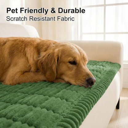 Smiry Couch Cover for Dogs, Non Slip Washable Sofa Protector for Pets, Soft Furniture Cover for Leather & Fabric Couches, Cozy Protect Against Fur, Dirt & Everyday Messes (Dark Grey, 27.6" x 59")