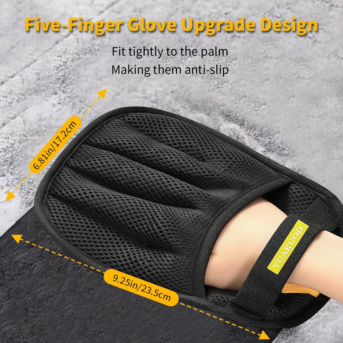 Pet Hair Removal Glove for Cats & Dogs, Upgraded Five-Finger Electrostatic Pet Hair Gloves, Reusable Magic Brush Pet Hair Remover Tool for Couch, Carpet, Car Seat(1 PCS)