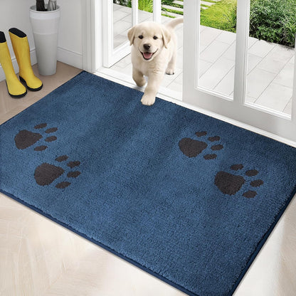 PURRUGS Dirt Trapping Door Mat 20" x 31.5", Non-Skid/Slip Machine Washable Microfiber Entrance Rug, Shoes Scraper, Dog Doormat, Super Absorbent Floor Mat for Muddy Wet Shoes and Paws, Grey