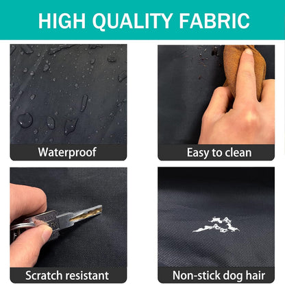 Dog Bed Cover,Waterproof Tough Plastic DIY Pet Bed Cover,Non Stick Hair Easy to Clean Rectangular Fillable Dog Bed Covers with Zipper(Dark Grey,44" L x 32" W x 4" Th,Cover Only)