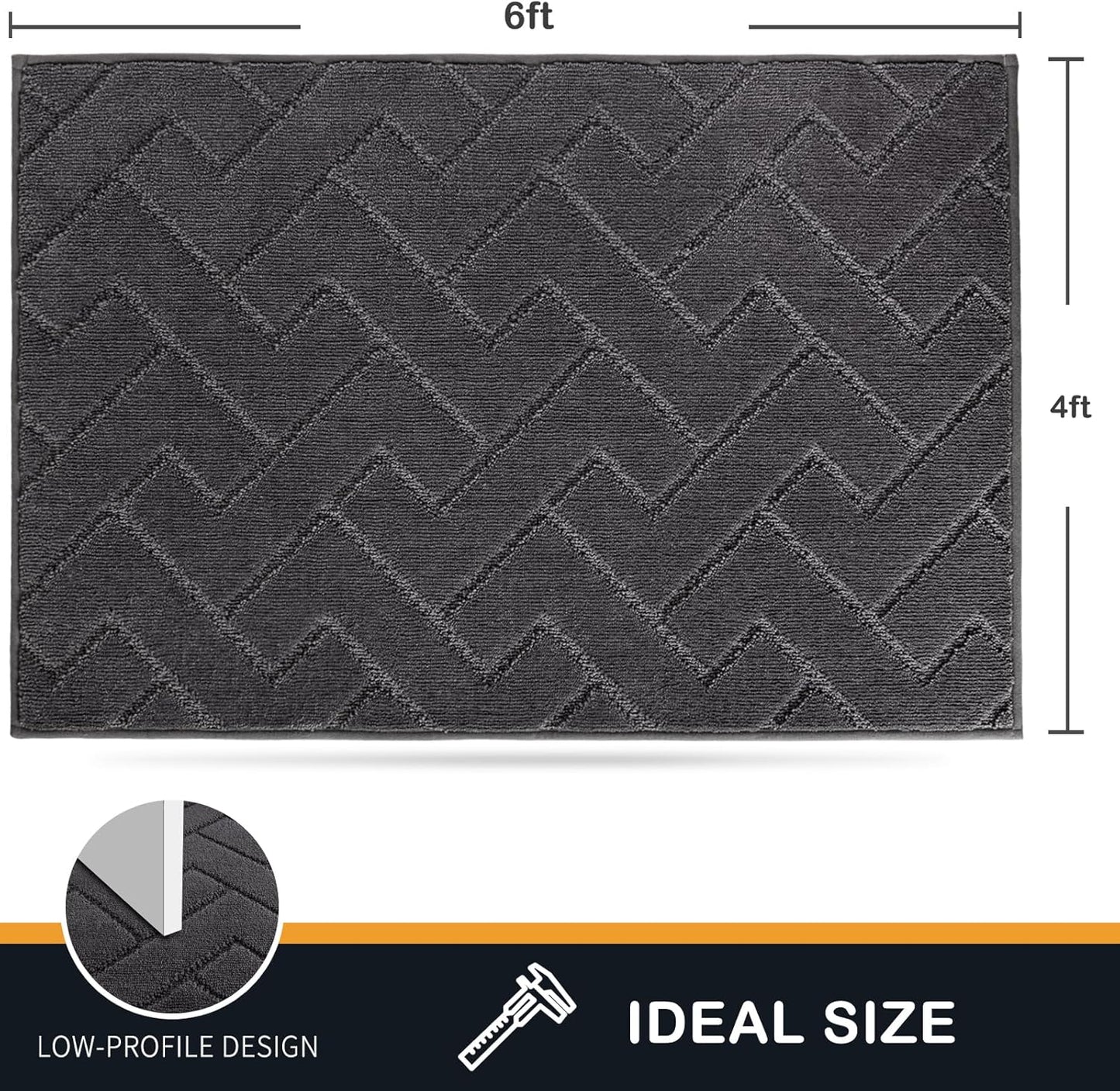 PURRUGS Dirt Trapping Door Mat 20" x 31.5", Non-Slip Machine Washable Entry Rug, Dog Doormat, Indoor Front Door Mat, Super Absorbent Entryway Rug for Muddy Shoes & Paws, Taupe