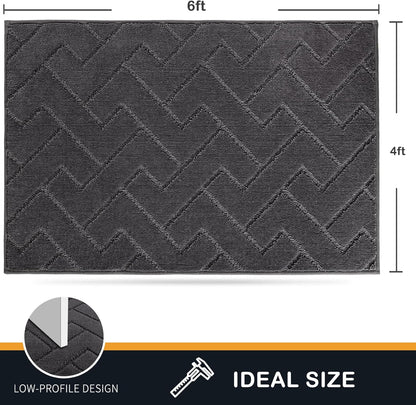 PURRUGS Dirt Trapping Door Mat 20" x 31.5", Non-Slip Machine Washable Entry Rug, Dog Doormat, Indoor Front Door Mat, Super Absorbent Entryway Rug for Muddy Shoes & Paws, Taupe