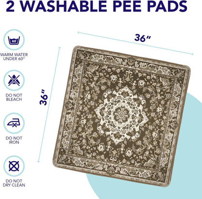 PUPIBOO Washable Pee Pads for Dogs and Cats - Super Absorbent Reusable Puppy Training Pads - 100% Waterproof, Leak-Proof & Non-Slip Whelping Pads for Pet Housebreaking