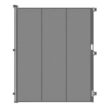 Reinforced 72" Extra Tall Pet Gate for Cat, Dog, Puppy & Baby, Jump-Resistant & Prevent Crawling Underneath Retractable Baby Gates, Fits 0-55" Width Safety Mesh Dog Gate, 6 Foot Extra Tall Cat Gate