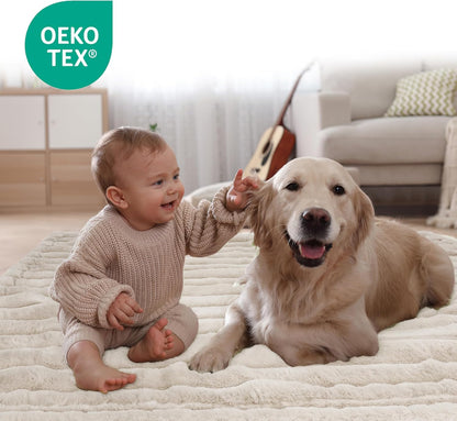 Waterproof Dog Blanket for Large Dogs - Washable Cat Blankets for Couch Bed Protection, Super Soft Calming Reversible Pet Blanket for Pet Kitten Puppy (Green, 50"x60")