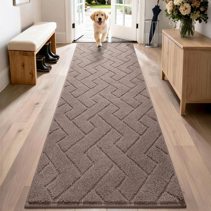 PURRUGS Dirt Trapping Door Mat 20" x 31.5", Non-Slip Machine Washable Entry Rug, Dog Doormat, Indoor Front Door Mat, Super Absorbent Entryway Rug for Muddy Shoes & Paws, Taupe
