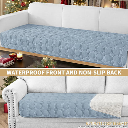 ZNSAYOTX Ultimate Cozy Blankets (30"x70") 100% Waterproof Sofa Mat Blanket for Dog Pets, Bed Couch Protector with Non-Slip Back Washable Durable, Pee Scratch Proof Easy to Clean (Dark Grey)