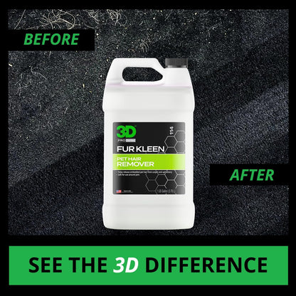 3D Fur Kleen - Pet Hair Remover & Cleaner - Loosens Embedded Pet Fur for Easy Removal - Safe for Carpets, Upholstery & Auto Interiors, 16 Ounce