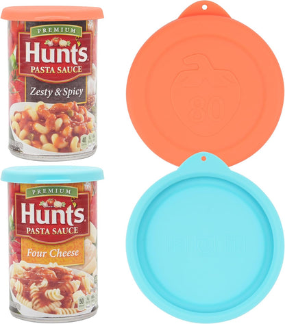 2PCs 3.0-inch Silicone Can Lids for Chef Boyardee | Van Camp's | Goya | Bush's Best | Farmer's Market Can, Can Cover for Canned Goods, Soup Can Cap, Fit Most Standard Size, Dishwasher Safe (Lids ONLY)