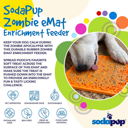 SodaPup Flower Power eMat – Durable Lick Mat Feeder Made in USA from Non-Toxic, Pet-Safe, Food Safe Rubber for Mental Stimulation, Avoiding Overfeeding, Fresh Breath, Digestive Health, & More