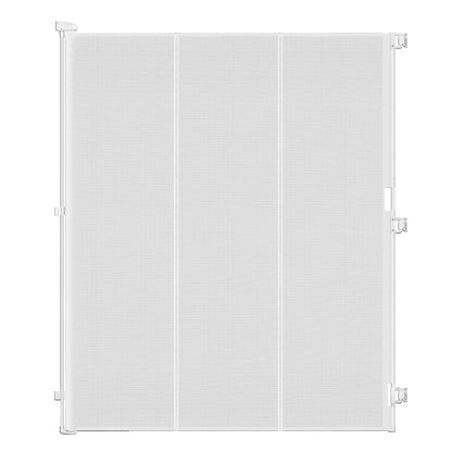 Reinforced 72" Extra Tall Pet Gate for Cat, Dog, Puppy & Baby, Jump-Resistant & Prevent Crawling Underneath Retractable Baby Gates, Fits 0-55" Width Safety Mesh Dog Gate, 6 Foot Extra Tall Cat Gate
