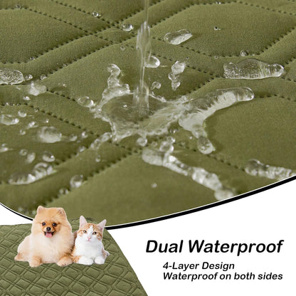 hyha Waterproof Dog Bed Blanket, Soft Pet Blankets, Waterproof Couch Cover for Dogs, Reversible Sofa Covers Washable for Furniture (30x70 Inch, Grey/Dark Grey)