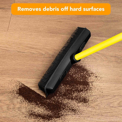 FURemover Pet Hair Removal Rubber Broom, 58" Telescopic Handle