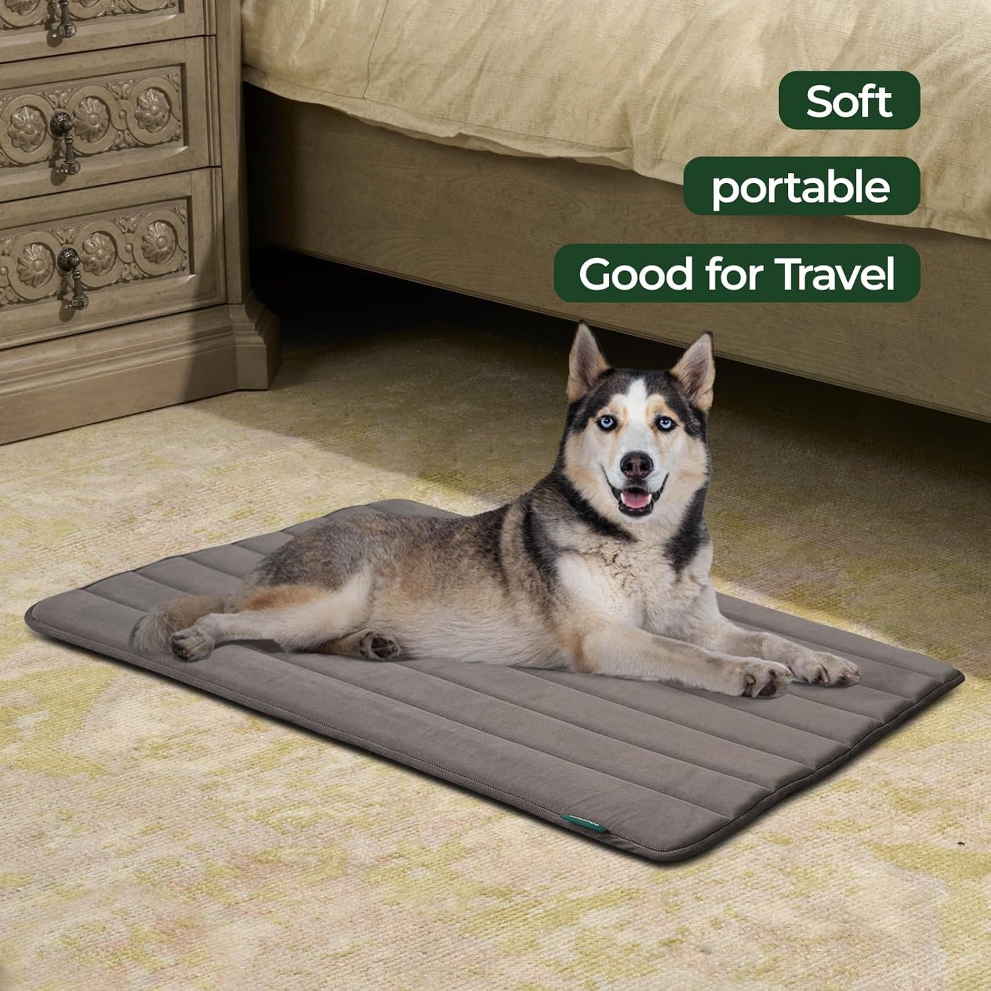 BALANCE Dog Crate Pad, Dog Foam Crate Mat Kennel Pad, Washable Water-Resistant Pet Bed Flat Dogs Cage Mat for Small Dogs