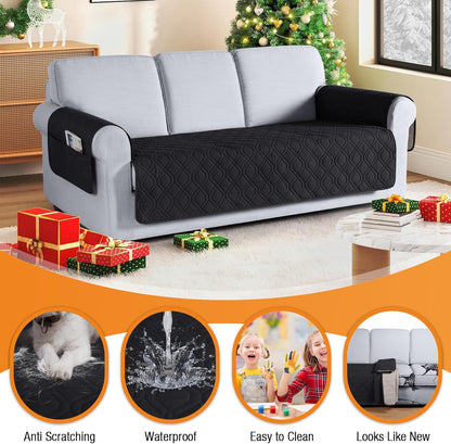 VANSOFY Couch Cover, Waterproof Sofa Covers Washable Slipcover Furniture Protector Couch Seat Covers Non-Slip Couch Cover for Dogs, Pets(Sofa, Dark Gray)