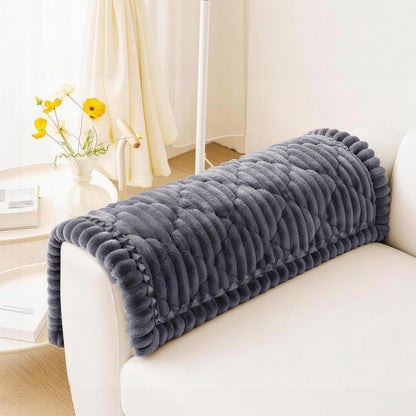 PuTian 100% Waterproof Fuzzy Couch Cover for Dogs Washable Non-Slip Furniture Cover Pet Friendly Dog Mat for Couches and Sofas White 27.6''x59'' 70cmx150cm