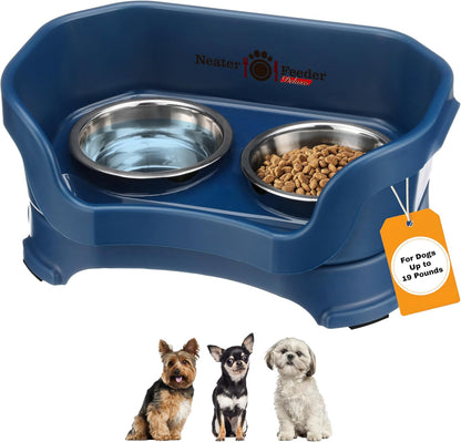 Neater Pet Brands Neater Feeder Deluxe Mess Proof Dog Bowls Elevated for Large Dogs Over 40 lbs, Made in USA, No Spill Raised Dog Food Bowl Stand Feeding Station, Food and Water Bowl Set, Black