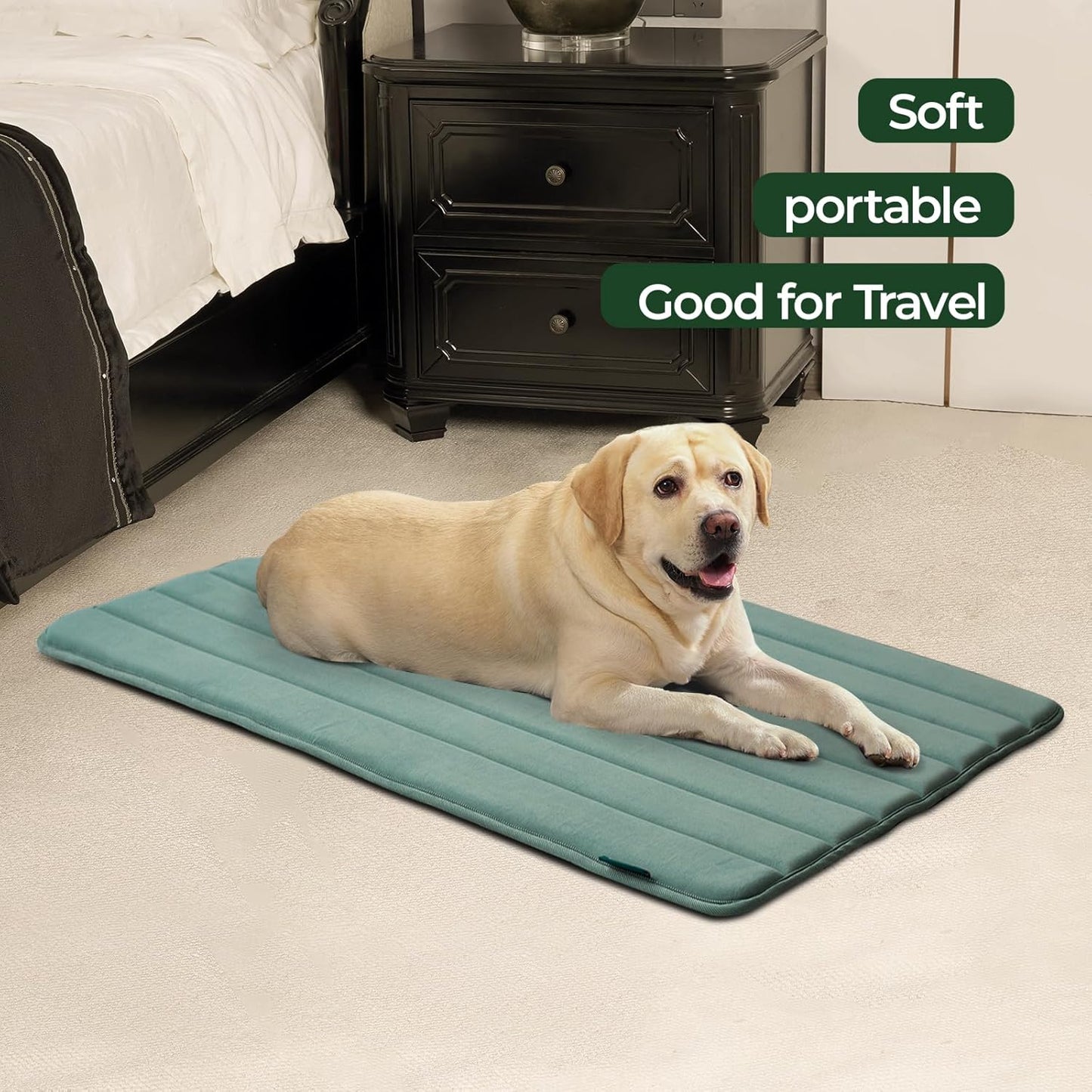 BALANCE Dog Crate Pad, Dog Foam Crate Mat Kennel Pad, Washable Water-Resistant Pet Bed Flat Dogs Cage Mat for Small Dogs
