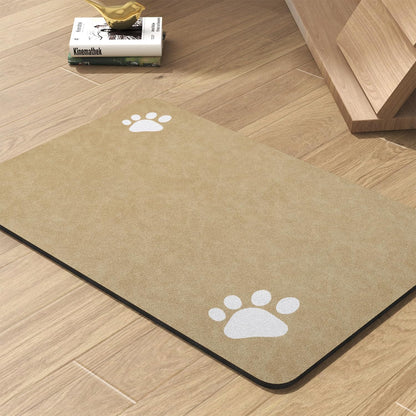 PADOOR Pet Feeding Mat-Absorbent Dog Mat for Food and Water Bowl-No Stains Easy Clean Dog Food Mat-Quick Dry Water Dispenser-Puppy Supplies Accessories