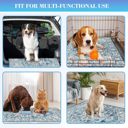 Dogcator Washable Pee Pads for Dogs, 2 Pack Reusable Puppy Training Pads. 36''x48'' Super Absorbent Dog Rugs, Non-Slip and Leakproof Pee Mat for Dogs, Whelping Pads for Crates and Floors