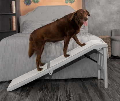 Pet Gear Free Standing Pet Ramp for Cats and Dogs, No Assembly Required, Easy Fold for Storage or Travel, Portable, Holds Up to 100lbs, Wheat