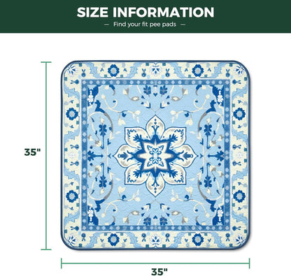 FXW Washable Pee Pads for Dogs, Puppy Pads with Super Absorbent, Specifically Designed for FXW Rollick/Homeplus 24inch 6 Panels Dog Playpen, 39" x 63" Rectangle, Khaki, 1 Pack