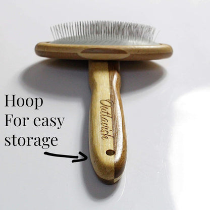 Sheepskin Brush Rug Wool Carpet Cleaner Bamboo Wire Slicker Carding, Unmats Fur & Restores Like New, Longer Prongs, Stronger Design, To Fluff Fleeces, Sherpa, Macrame & Faux Fur Blankets