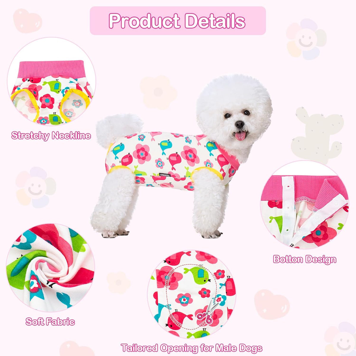 Recovery Suit for Dogs After Surgery Dog Onesie Female Spay Surgical